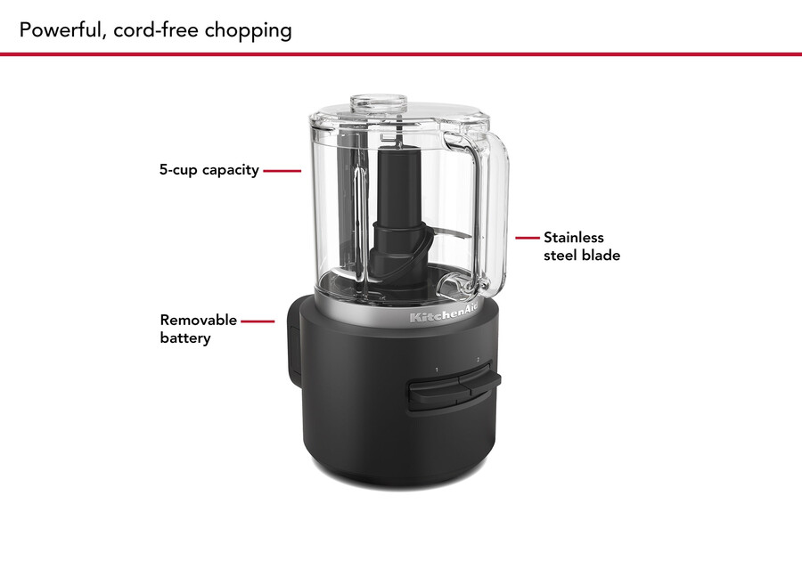 kitchenaid go cordless 5 cup food chopper with battery
