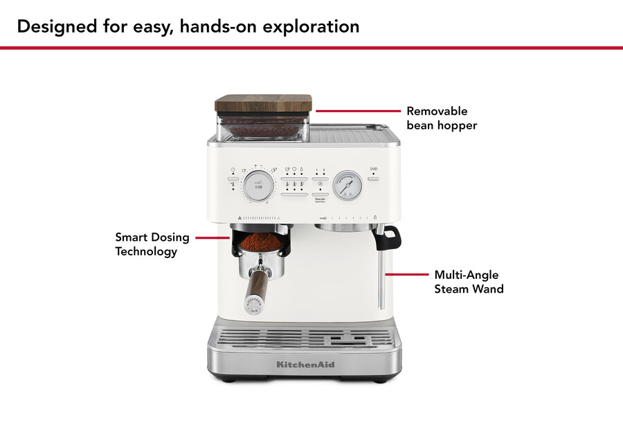 semi automatic espresso machine with burr grinder walnut wood espresso accessory kit
