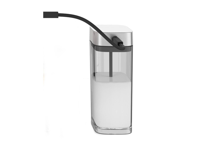 fully automatic espresso machine milk container with hose and lid