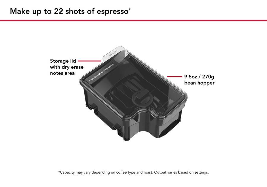 fully auto bean hopper with lid
