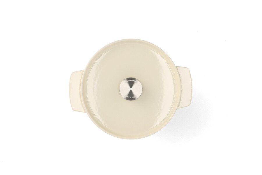 non-stick casserole 26cm ceramic coated almond cream