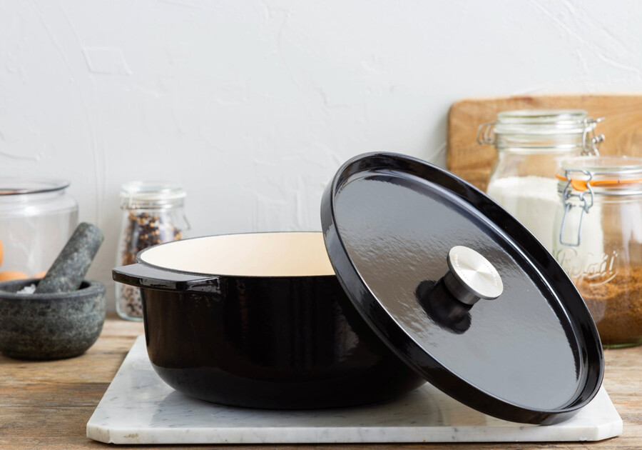 non-stick casserole 26cm ceramic coated onyx black