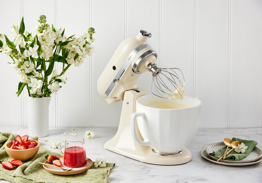 4.7l white shell ceramic bowl for tilt-head stand mixer ksm2cb5pws