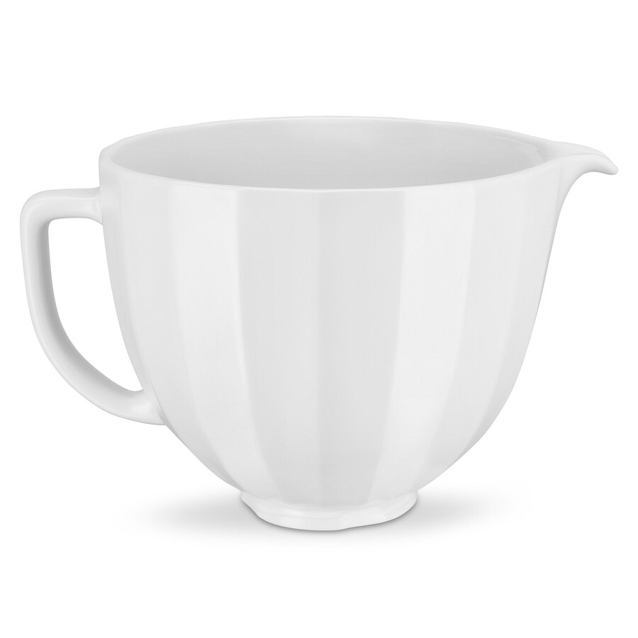 4.7l white shell ceramic bowl for tilt-head stand mixer ksm2cb5pws