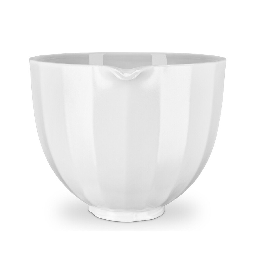 4.7l white shell ceramic bowl for tilt-head stand mixer ksm2cb5pws
