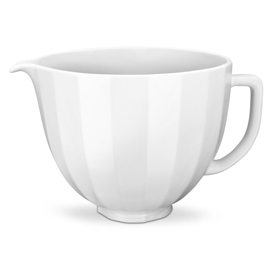 4.7l white shell ceramic bowl for tilt-head stand mixer ksm2cb5pws
