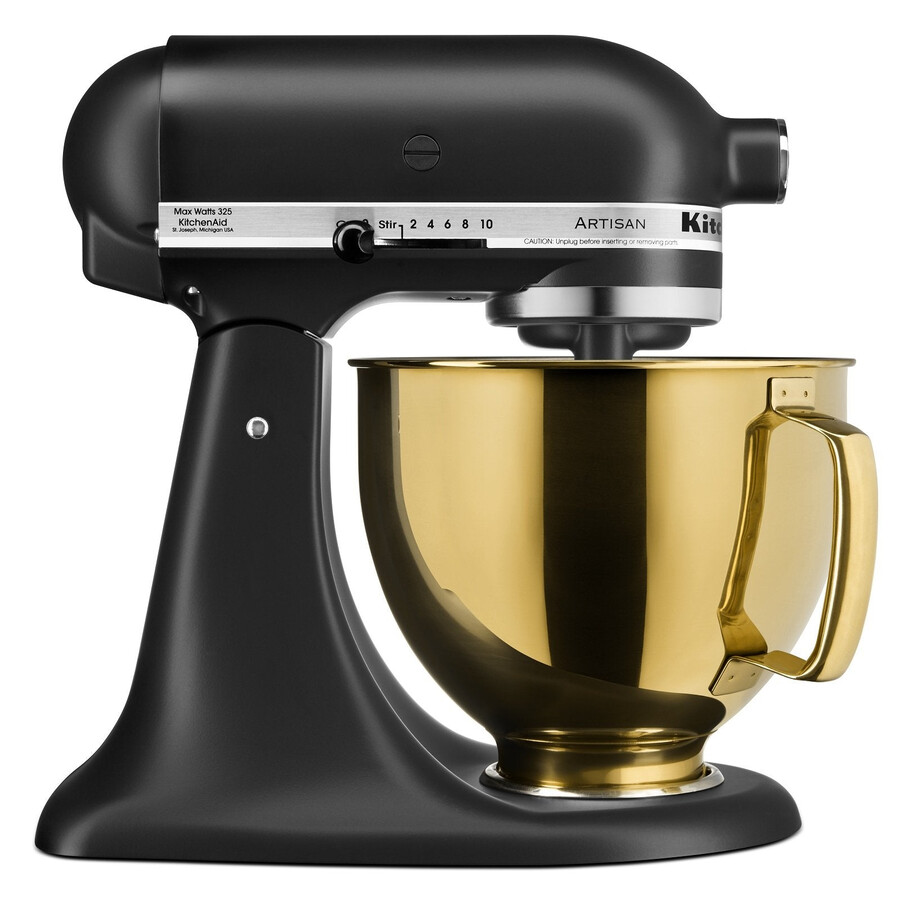4.7l radiant gold stainless steel bowl for tilt-head stand mixer ksm5s