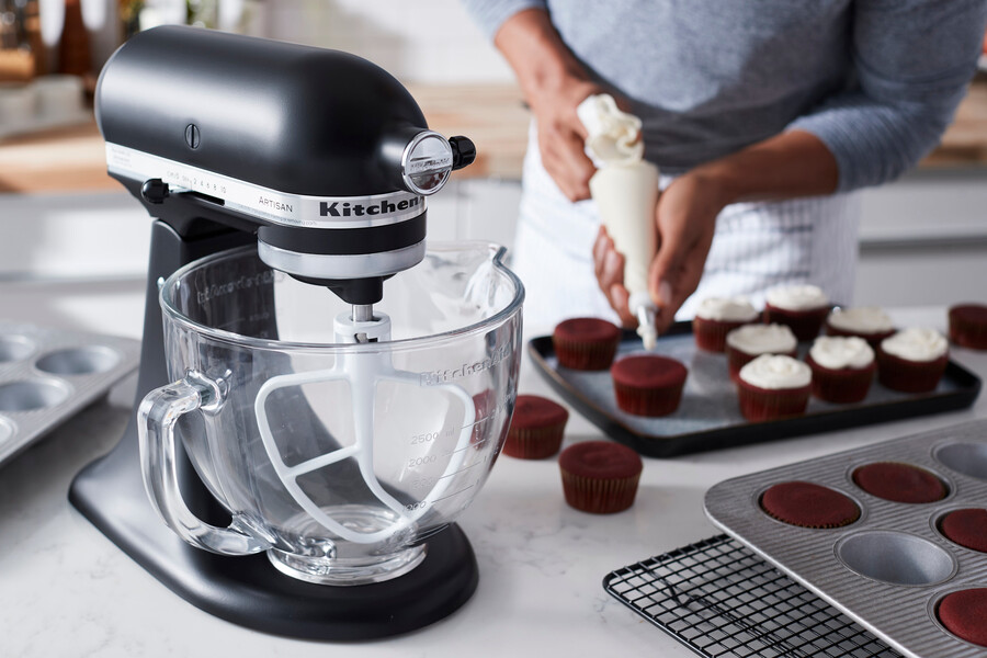 4.7l glass bowl for tilt-head stand mixer ksm5gb